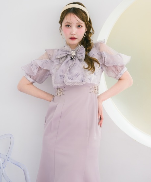 couture BY ROJITA(クチュールバイロジータ)の「花柄ドッキングワンピース(ワンピース・レディース・ブラック/ブルー/ピンク・FREE)」の19枚目の写真