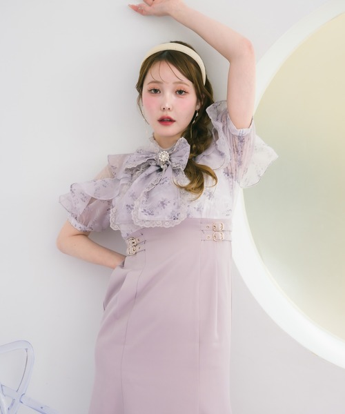couture BY ROJITA(クチュールバイロジータ)の「花柄ドッキングワンピース(ワンピース・レディース・ブラック/ブルー/ピンク・FREE)」の20枚目の写真