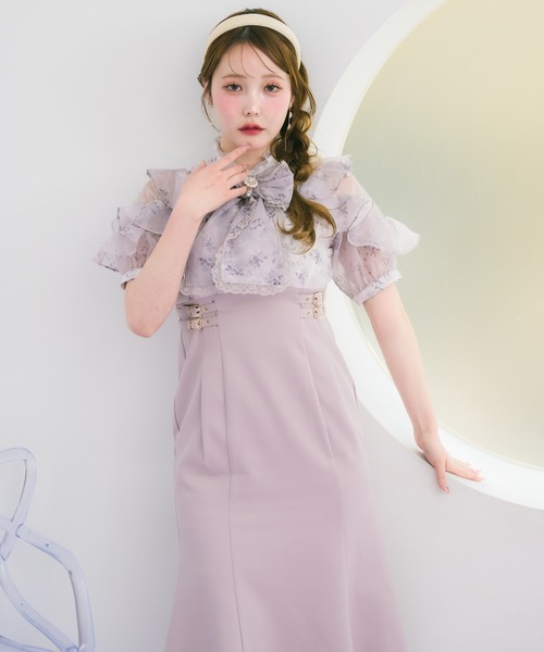 couture BY ROJITA(クチュールバイロジータ)の「花柄ドッキングワンピース(ワンピース・レディース・ブラック/ブルー/ピンク・FREE)」の21枚目の写真