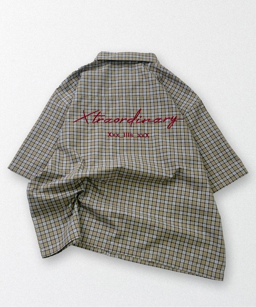 ILL'S(イルズ)の「ASSORTED PATTERN SHIRT / アソート柄 シャツ メンズ レディース ユニセックス(シャツ/ブラウス・メンズ・ネイビー/ブルー/ベージュ/ホワイト/オレンジ・L/M)」の14枚目の写真