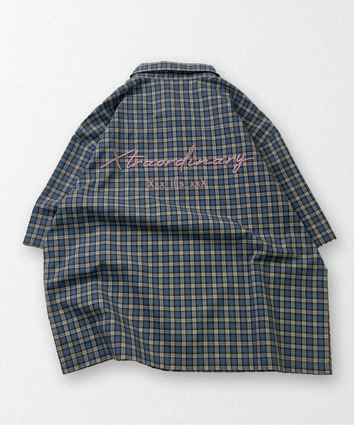 ILL'S(イルズ)の「ASSORTED PATTERN SHIRT / アソート柄 シャツ メンズ レディース ユニセックス(シャツ/ブラウス・メンズ・ネイビー/ブルー/ベージュ/ホワイト/オレンジ・L/M)」の9枚目の写真