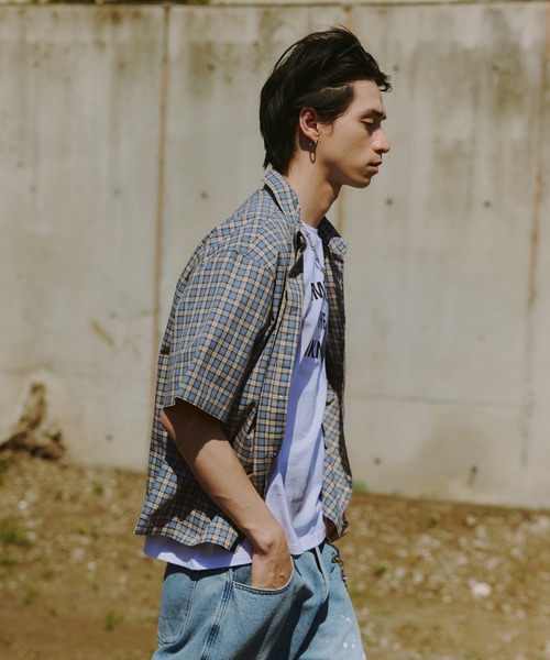 ILL'S(イルズ)の「ASSORTED PATTERN SHIRT / アソート柄 シャツ メンズ レディース ユニセックス(シャツ/ブラウス・メンズ・ネイビー/ブルー/ベージュ/ホワイト/オレンジ・L/M)」の16枚目の写真