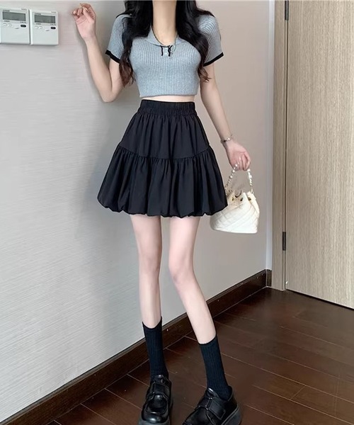Nia(ニア)の「Nia(ニア)/バルーンミニスカート(スカート・レディース・ブラック/ホワイト・LARGE/SMALL/MEDIUM)」の6枚目の写真