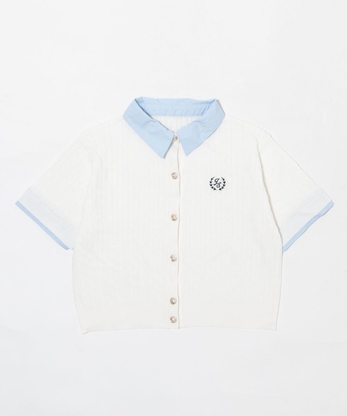 WEGO(ウィゴー)の「WEGO/金ボタン襟付きケーブルニット(Tシャツ/カットソー・レディース・ピンク/グレー/アイボリー・FREE)」の21枚目の写真