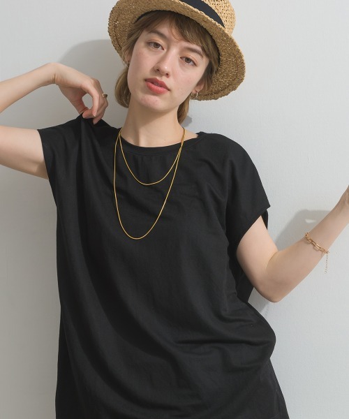 冷感鹿の子　ノースリーブトップス