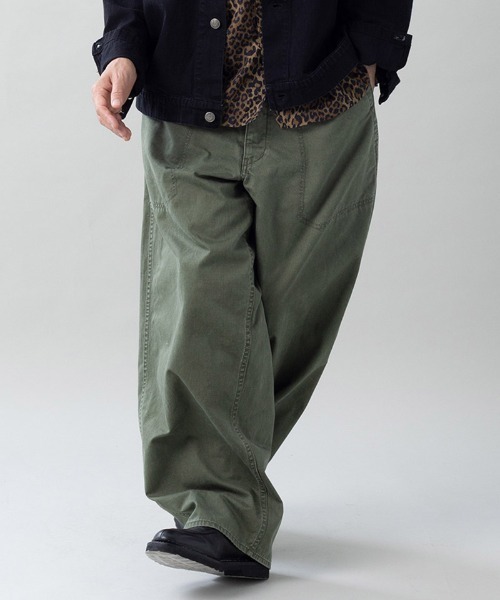 EGO TRIPPING(エゴトリッピング)の「mp15100- USN-MIRITARYHERRINGBONE aged ミリタリーパンツ(626704)(その他パンツ・メンズ・カーキ/ブラック・29/31/33)」の3枚目の写真