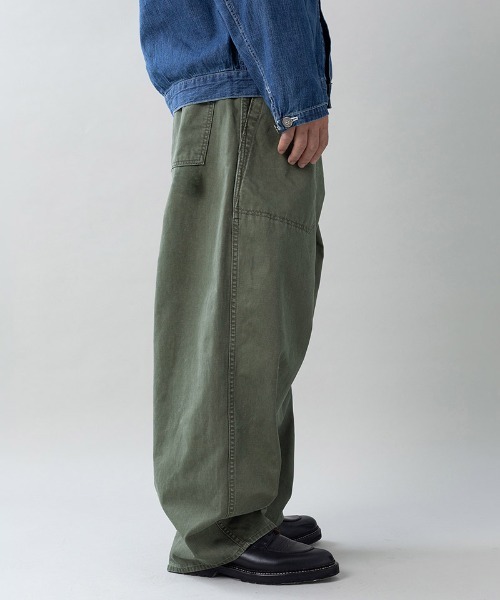 EGO TRIPPING(エゴトリッピング)の「mp15100- USN-MIRITARYHERRINGBONE aged ミリタリーパンツ(626704)(その他パンツ・メンズ・カーキ/ブラック・29/31/33)」の4枚目の写真