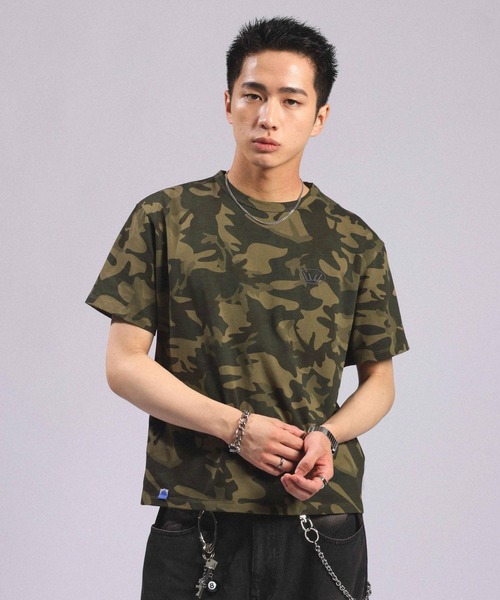 RAGEBLUE（レイジブルー）の「Crown Logo Compact T-Shirt/クラウンロゴコンパクトTシャツ（Tシャツ/カットソー・メンズ・ブラック/グリーン系その他/ホワイト・LARGE/MEDIUM）」の18枚目の写真