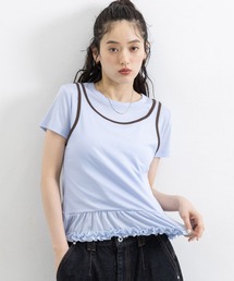 RAGEBLUE | 裾フリル/パイピングタンクレイヤードプルオーバー(Tシャツ/カットソー)