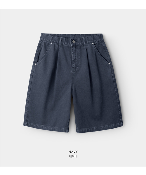 INDUST(インダスト)の「ピグメントウォッシュドワンタックバミューダパンツ_4COLOR(その他パンツ・レディース・アイボリー/チャコールグレー/ネイビー/ブラウン・2(M)/1(S)/3(L))」の4枚目の写真