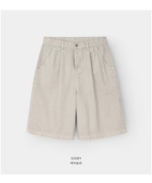 ピグメントウォッシュドワンタックバミューダパンツ_4COLOR