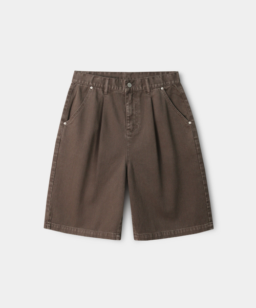INDUST(インダスト)の「ピグメントウォッシュドワンタックバミューダパンツ_4COLOR(その他パンツ・レディース・アイボリー/チャコールグレー/ネイビー/ブラウン・2(M)/1(S)/3(L))」の8枚目の写真