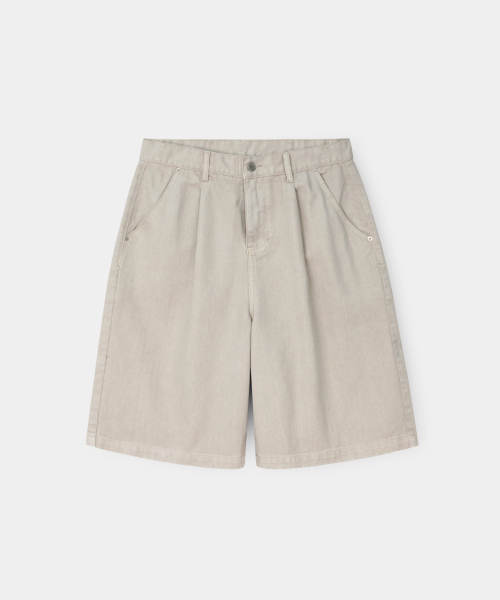 INDUST(インダスト)の「ピグメントウォッシュドワンタックバミューダパンツ_4COLOR(その他パンツ・レディース・アイボリー/チャコールグレー/ネイビー/ブラウン・2(M)/1(S)/3(L))」の6枚目の写真