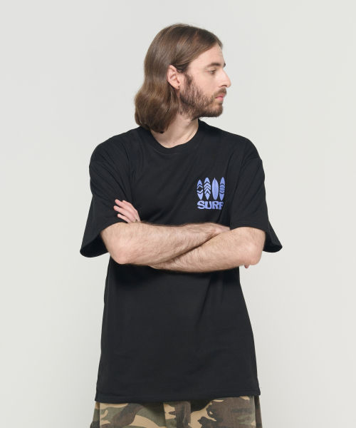 CARGOBROS(カーゴブロス)の「トラベルラインサーフ半袖Tシャツ (ブラック / ブルー)(Tシャツ/カットソー・メンズ・その他・SMALL/MEDIUM/LARGE/X-LARGE/2XL)」の5枚目の写真