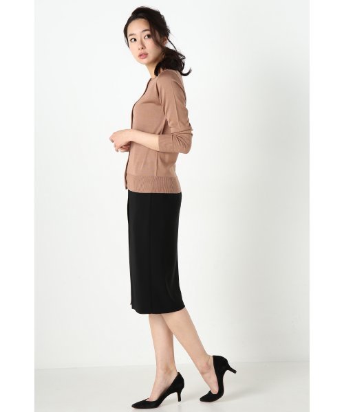 FIGARO Paris（フィガロパリ）の「シルクハイゲージ クルーネックカーディガン◆（カーディガン/ボレロ・レディース・ホワイト/ブラック/ベージュ/ブルー・FREE）」の13枚目の写真