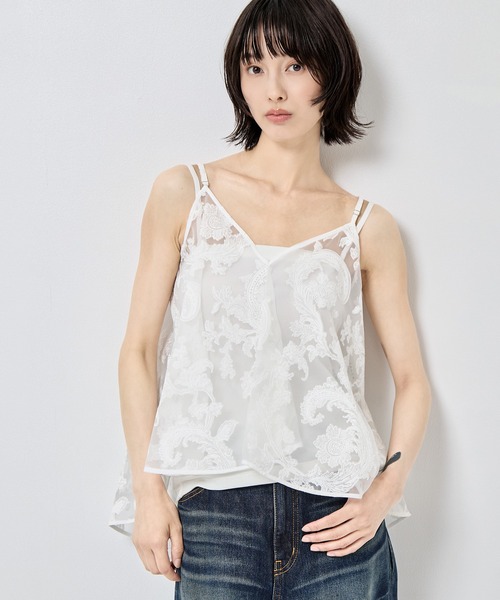 TAAKK（ターク）の「【TAAKK/ターク】Camisole/キャミソール/ウォッシャブル（キャミソール・レディース・ブラック/ホワイト・1）」の2枚目の写真