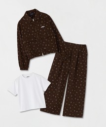 [L's]ジップブルゾン,Tシャツ,パンツ プリント<3点セット> T/C JERSEY + NY/PU PRINT<撥水、４WAYストレッチ、UVカット>