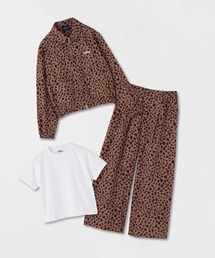 [L's]ジップブルゾン,Tシャツ,パンツ プリント<3点セット> T/C JERSEY + NY/PU PRINT<撥水、４WAYストレッチ、UVカット>