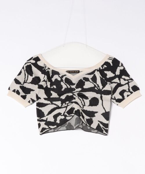 GORGE(ゴージ)の「ジャガードショートニット(ニット/セーター・レディース・ブラック/ブルー/ピンク/グリーン・F)」の11枚目の写真