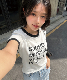 サウンドタイポリンガーTシャツホワイト