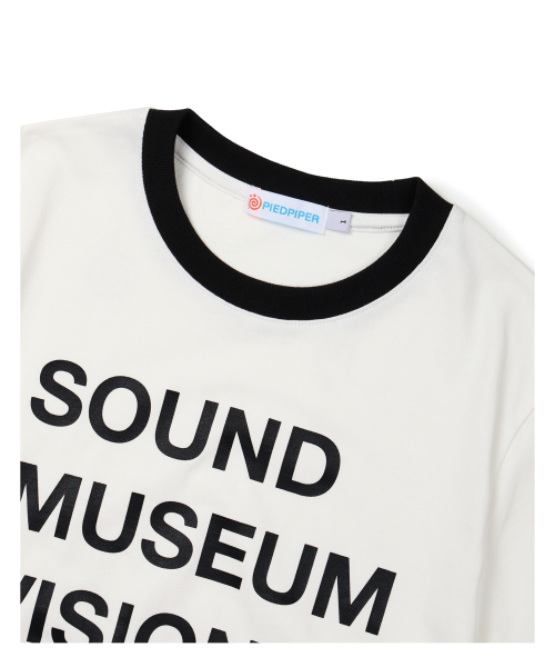 PIEDPIPER(パイド・パイパー)の「サウンドタイポリンガーTシャツホワイト(Tシャツ/カットソー・レディース・その他・1/2)」の2枚目の写真