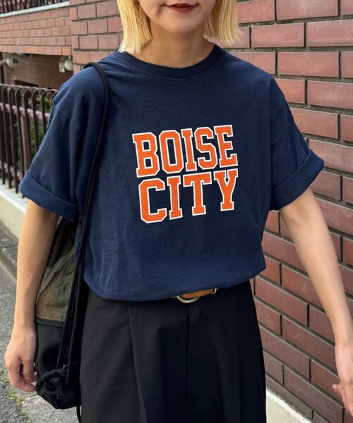 CIAOPANIC TYPY(チャオパニックティピー)の「【UNISEX】ピグメント加工スラブカレッジロゴTEE(Tシャツ/カットソー・レディース・ホワイト/グリーン/レッド/ブラウン/ネイビー・LARGE/MEDIUM)」の11枚目の写真