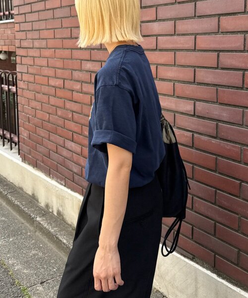 CIAOPANIC TYPY(チャオパニックティピー)の「【UNISEX】ピグメント加工スラブカレッジロゴTEE(Tシャツ/カットソー・レディース・ホワイト/グリーン/レッド/ブラウン/ネイビー・LARGE/MEDIUM)」の13枚目の写真
