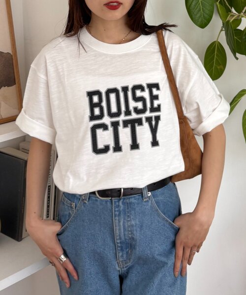 CIAOPANIC TYPY(チャオパニックティピー)の「【UNISEX】ピグメント加工スラブカレッジロゴTEE(Tシャツ/カットソー・レディース・ホワイト/グリーン/レッド/ブラウン/ネイビー・LARGE/MEDIUM)」の15枚目の写真
