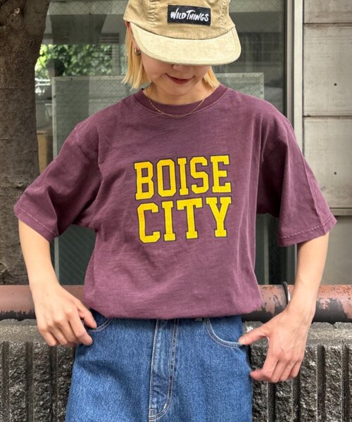 CIAOPANIC TYPY(チャオパニックティピー)の「【UNISEX】ピグメント加工スラブカレッジロゴTEE(Tシャツ/カットソー・レディース・ホワイト/グリーン/レッド/ブラウン/ネイビー・LARGE/MEDIUM)」の19枚目の写真