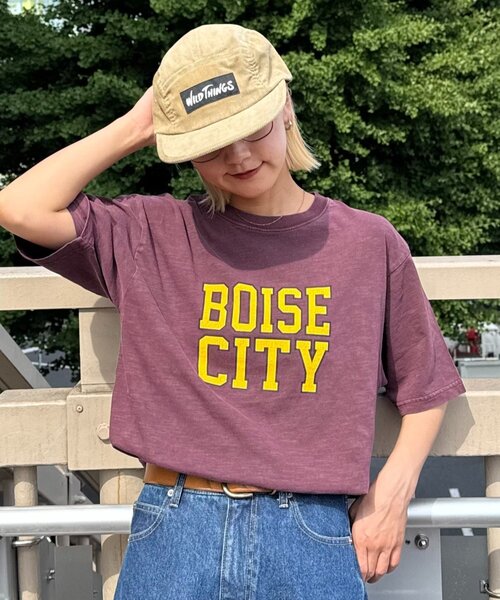 CIAOPANIC TYPY(チャオパニックティピー)の「【UNISEX】ピグメント加工スラブカレッジロゴTEE(Tシャツ/カットソー・レディース・ホワイト/グリーン/レッド/ブラウン/ネイビー・LARGE/MEDIUM)」の20枚目の写真