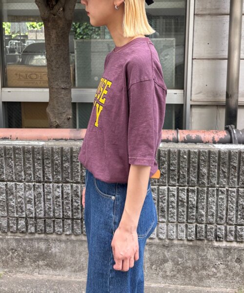 CIAOPANIC TYPY(チャオパニックティピー)の「【UNISEX】ピグメント加工スラブカレッジロゴTEE(Tシャツ/カットソー・レディース・ホワイト/グリーン/レッド/ブラウン/ネイビー・LARGE/MEDIUM)」の21枚目の写真