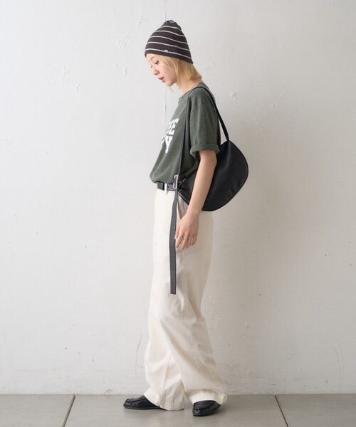 CIAOPANIC TYPY(チャオパニックティピー)の「【UNISEX】ピグメント加工スラブカレッジロゴTEE(Tシャツ/カットソー・レディース・ホワイト/グリーン/レッド/ブラウン/ネイビー・LARGE/MEDIUM)」の12枚目の写真