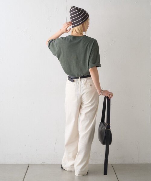 CIAOPANIC TYPY(チャオパニックティピー)の「【UNISEX】ピグメント加工スラブカレッジロゴTEE(Tシャツ/カットソー・レディース・ホワイト/グリーン/レッド/ブラウン/ネイビー・LARGE/MEDIUM)」の14枚目の写真