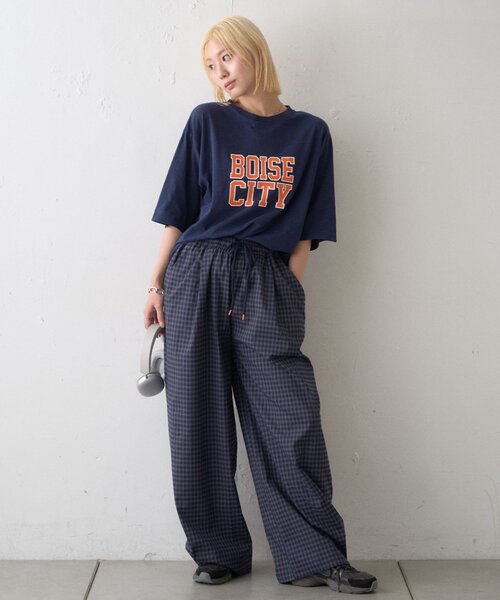 CIAOPANIC TYPY(チャオパニックティピー)の「【UNISEX】ピグメント加工スラブカレッジロゴTEE(Tシャツ/カットソー・レディース・ホワイト/グリーン/レッド/ブラウン/ネイビー・LARGE/MEDIUM)」の19枚目の写真