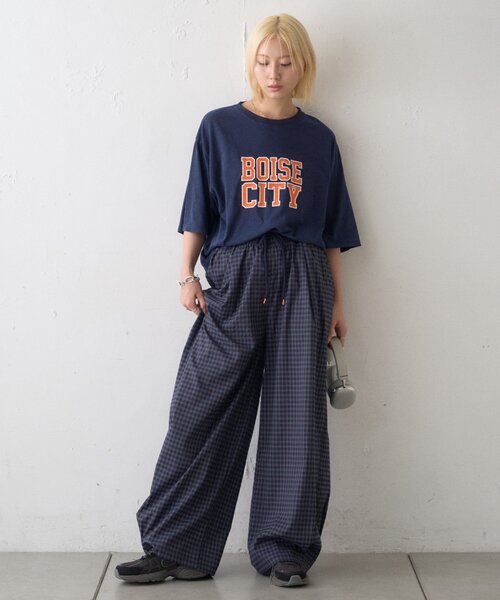 CIAOPANIC TYPY(チャオパニックティピー)の「【UNISEX】ピグメント加工スラブカレッジロゴTEE(Tシャツ/カットソー・レディース・ホワイト/グリーン/レッド/ブラウン/ネイビー・LARGE/MEDIUM)」の20枚目の写真