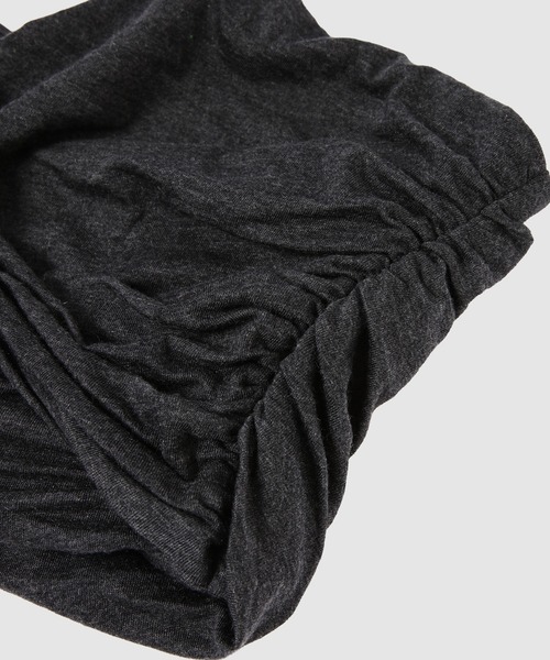 GANNI（ガニー）の「Modal Jersey Draped Bandeau Top（チューブトップ・レディース・チャコールグレー・36/38）」の4枚目の写真