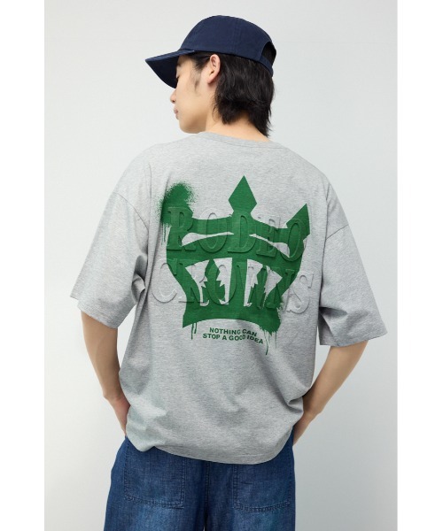 RODEO CROWNS WIDE BOWL(ロデオクラウンズワイドボウル)の「メンズ MASTER PROTECT ロゴTシャツ(Tシャツ/カットソー・メンズ・ライトカーキ/オフホワイト/杢グレー/ブラック・LARGE/MEDIUM)」の1枚目の写真