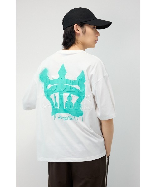 RODEO CROWNS WIDE BOWL(ロデオクラウンズワイドボウル)の「メンズ MASTER PROTECT ロゴTシャツ(Tシャツ/カットソー・メンズ・ライトカーキ/オフホワイト/杢グレー/ブラック・LARGE/MEDIUM)」の2枚目の写真