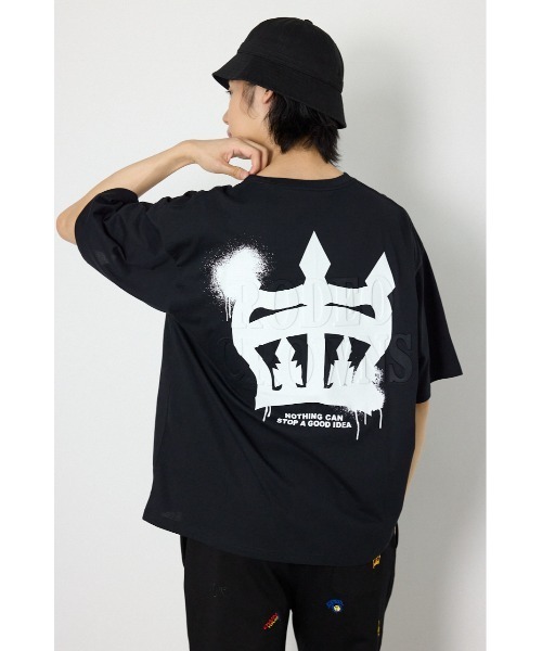 RODEO CROWNS WIDE BOWL(ロデオクラウンズワイドボウル)の「メンズ MASTER PROTECT ロゴTシャツ(Tシャツ/カットソー・メンズ・ライトカーキ/オフホワイト/杢グレー/ブラック・LARGE/MEDIUM)」の3枚目の写真