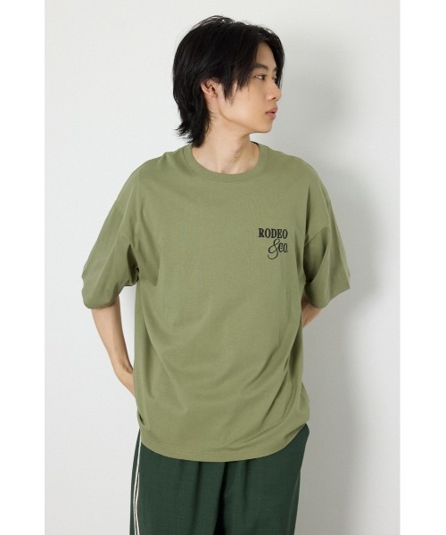 RODEO CROWNS WIDE BOWL(ロデオクラウンズワイドボウル)の「メンズ MASTER PROTECT ロゴTシャツ(Tシャツ/カットソー・メンズ・ライトカーキ/オフホワイト/杢グレー/ブラック・LARGE/MEDIUM)」の5枚目の写真