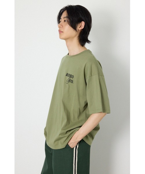 RODEO CROWNS WIDE BOWL(ロデオクラウンズワイドボウル)の「メンズ MASTER PROTECT ロゴTシャツ(Tシャツ/カットソー・メンズ・ライトカーキ/オフホワイト/杢グレー/ブラック・LARGE/MEDIUM)」の6枚目の写真