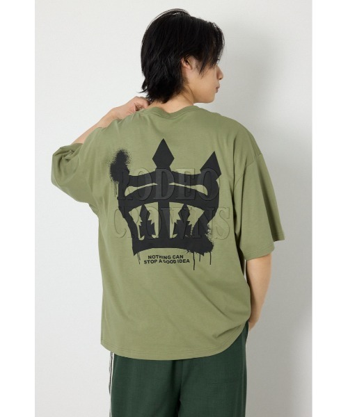 RODEO CROWNS WIDE BOWL(ロデオクラウンズワイドボウル)の「メンズ MASTER PROTECT ロゴTシャツ(Tシャツ/カットソー・メンズ・ライトカーキ/オフホワイト/杢グレー/ブラック・LARGE/MEDIUM)」の7枚目の写真