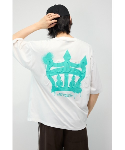 RODEO CROWNS WIDE BOWL(ロデオクラウンズワイドボウル)の「メンズ MASTER PROTECT ロゴTシャツ(Tシャツ/カットソー・メンズ・ライトカーキ/オフホワイト/杢グレー/ブラック・LARGE/MEDIUM)」の10枚目の写真