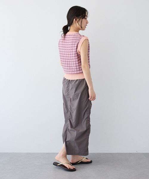 CRAFT STANDARD BOUTIQUE(クラフトスタンダードブティック)の「リンクスチェックニットベスト(ベスト・レディース・ライトグレー/ブルー/パープル・FREE)」の10枚目の写真