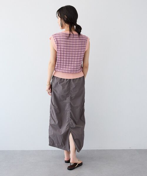 CRAFT STANDARD BOUTIQUE(クラフトスタンダードブティック)の「リンクスチェックニットベスト(ベスト・レディース・ライトグレー/ブルー/パープル・FREE)」の11枚目の写真