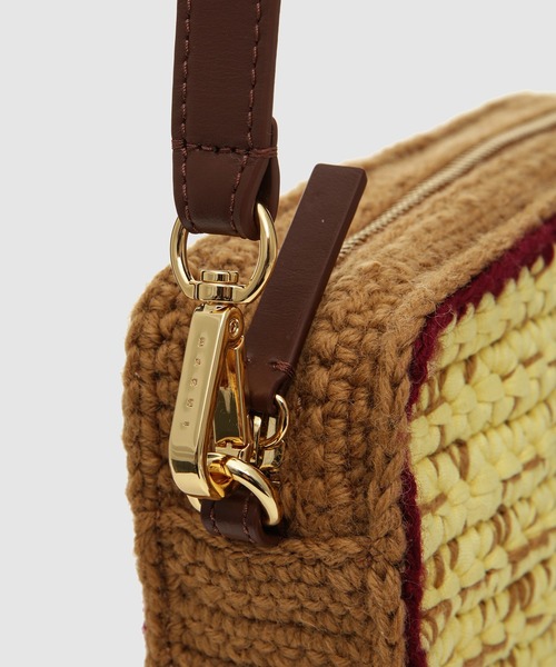 MARNI（マルニ）の「KNITTED / カメラバッグ（ショルダーバッグ・レディース・パープル系/イエロー系・ONE SIZE）」の5枚目の写真