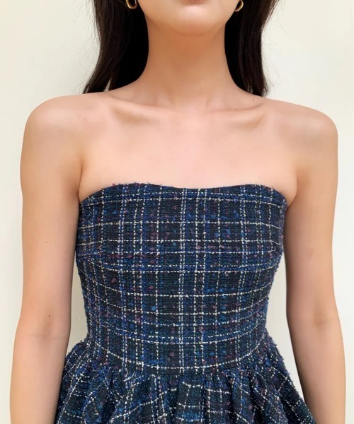 BIRTHDAY BASH(バースデイバッシュ)の「TWEED HEMBALLOON PEPLUM TOPS(ツイードヘムバルーンぺプラムトップス)(その他トップス・レディース・ネイビー/レッド・MEDIUM/SMALL)」の11枚目の写真