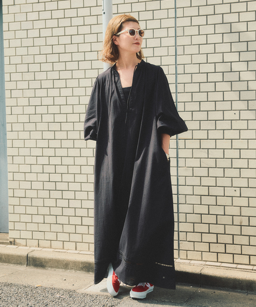 Spick & Span(スピックアンドスパン)の「a&m リネンブレンドハシゴレースワンピース(ワンピース・レディース・ブラック/ホワイト・36/38)」の6枚目の写真
