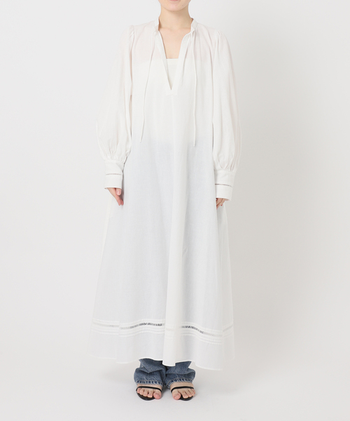 Spick & Span(スピックアンドスパン)の「a&m リネンブレンドハシゴレースワンピース(ワンピース・レディース・ブラック/ホワイト・36/38)」の10枚目の写真