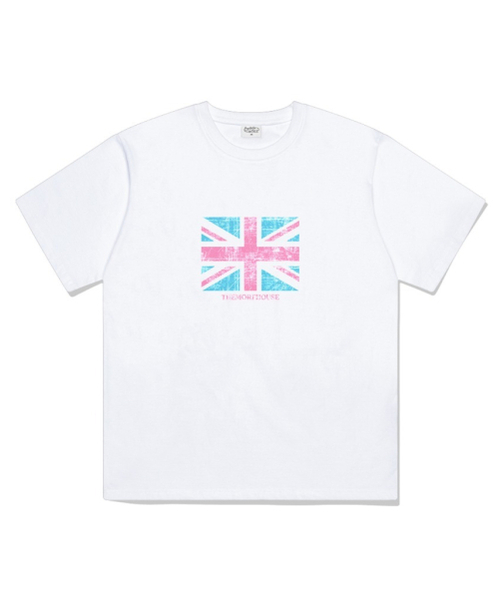 THEMORFHOUSE(ザモーフハウス)の「ブリティッシュオーバーサイズ半袖Tシャツホワイト(Tシャツ/カットソー・レディース・その他・SMALL/MEDIUM/LARGE)」の1枚目の写真